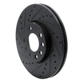 R1 03-11 Cadillac BLS (Mexico) Front Left Drilled & Slotted Black Brake Rotor