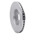 R1 98-04 Volvo C70 Front Right Drilled & Slotted Silver Brake Rotor