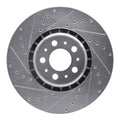R1 Concepts Brake Rotor Drilled and Slotted Silver Fits Volvo XC90
