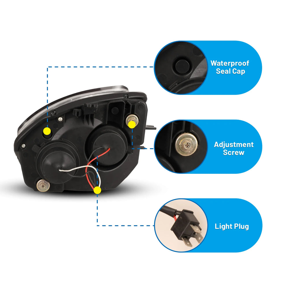 Winjet black headlights