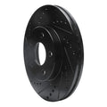 R1 07-10 Chevrolet Cobalt Front Left Drilled & Slotted Black Brake Rotor