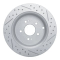 R1 07-09 Hyundai Santa Fe Rear Left Drilled & Slotted Geoperformance Rotor