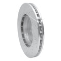 DFC 03-18 Porsche Cayenne Right Front Drilled & Slotted Silver Brake Rotor
