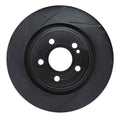 R1 20-21 Mercedes-Benz CLA250 Rear Left Slotted Black Brake Rotor
