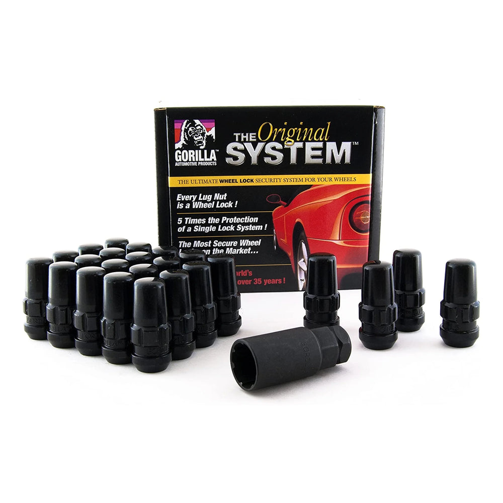 14MM X 1.50 DUPLEX ACORN BLACK CHROME WHEEL LOCK KIT