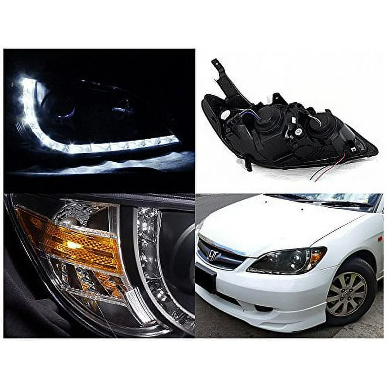 R8 STYLE PROJECTOR HEADLIGHT BLACK