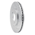R1 Concepts Brake Rotor Drilled and Slotted Silver Fits Acura NSX