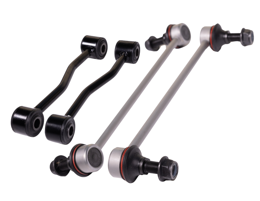 Street Smarts 2018-2026 Jeep Wrangler JL RoMR JL Sway Bar End Link Complete Kit - (Fits 2.5 - 3.5 Lift Kits) Black Silver 74001001