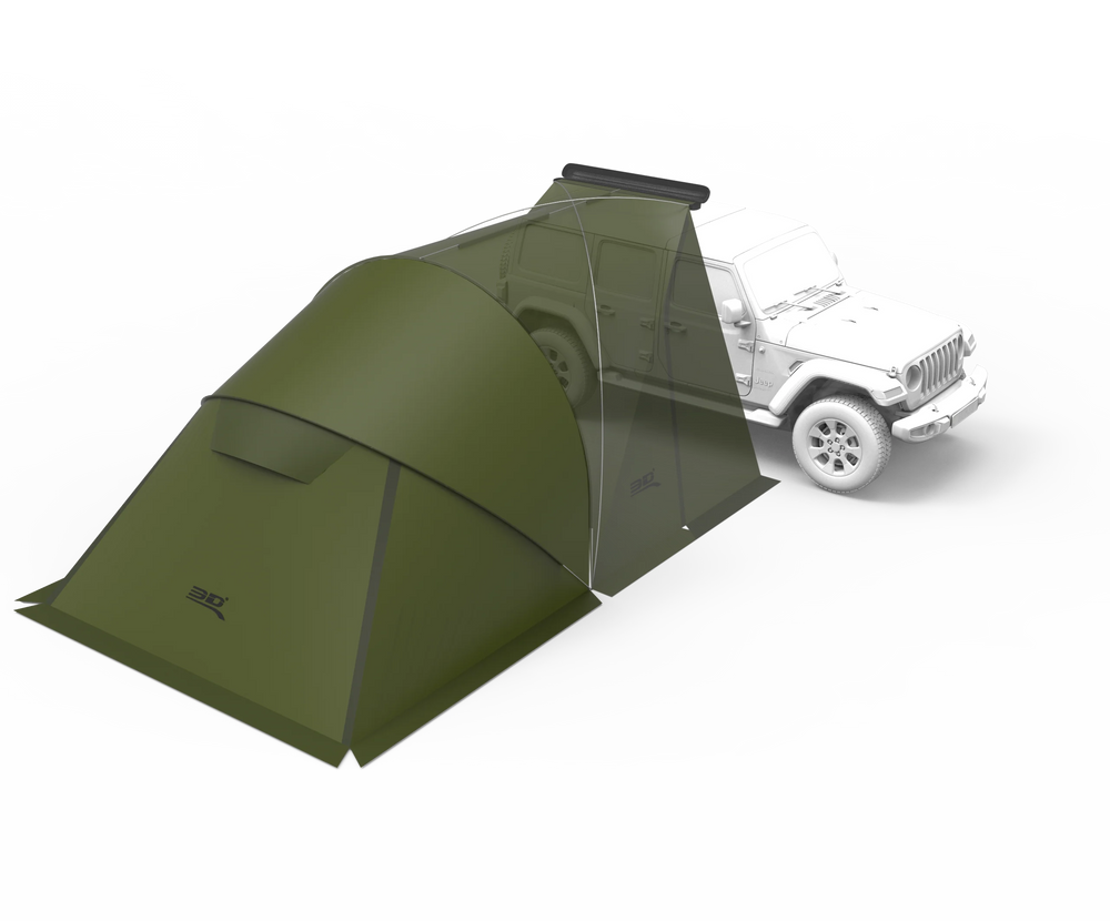 MODULAR CAR AWNING ANNEX TENT/ ARMY GREEN