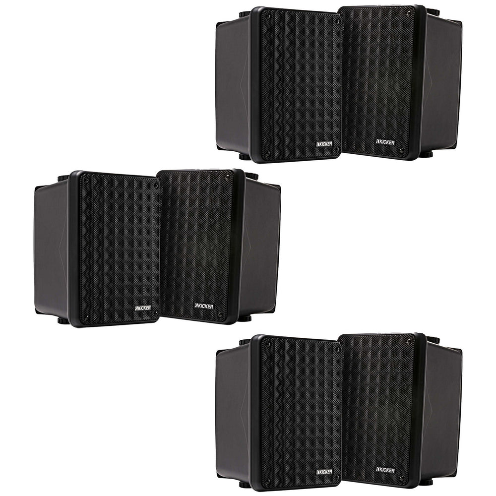 KICKER KB6 6.5 2-WAY FULL RANGE SYSTEM: BLACK; PAIR ROHS COMPLIANT