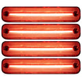 Hummer H2 02-10 Front Rear LED Fender Lights 4 Piece Kit Includes 2 AMBER LEDs 2 RED LEDs - Clear Lens