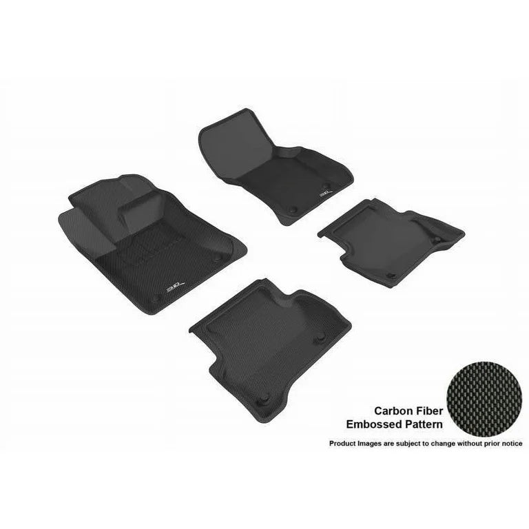 3D MAXpider 2017-2020 Jaguar XE Kagu 1st & 2nd Row Floormats - Black