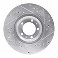 DFC 81-89 Alfa Romeo GTV-6 Front Left Drilled & Slotted Silver Brake Rotor