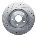 R1 92-95 Toyota MR2 Front Right Drilled & Slotted Silver Brake Rotor