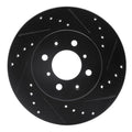 R1 91-94 Nissan Sentra Front Right Drilled & Slotted Black Brake Rotor