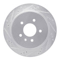 DFC 03-11 Cadillac CTS Rear Left Drilled & Slotted Silver Brake Rotor