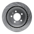 DFC 03-11 Cadillac CTS Rear Left Drilled & Slotted Silver Brake Rotor