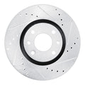 R1 03-25 Peugeot 207 (Mexico) Front Right Drilled & Slotted Silver Brake Rotor