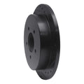 R1 97-04 Ford F-150 RWD Rear Right Drilled & Slotted Black Brake Rotor