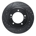 R1 99-08 Chevrolet Tracker Front Left Drilled & Slotted Black Brake Rotor
