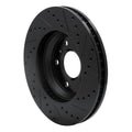 R1 06-16 Buick Lucerne Front Left Drilled & Slotted Black Brake Rotor