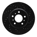 R1 06-16 Buick Lucerne Front Right Drilled & Slotted Black Brake Rotor