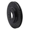 R1 06-16 Buick Lucerne Front Right Drilled & Slotted Black Brake Rotor