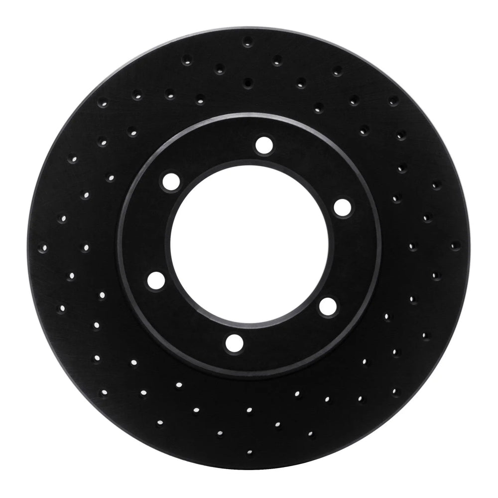 R1 91-98 Toyota 4Runner Front Right Drilled Black Brake Rotor