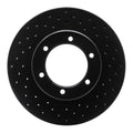 R1 91-98 Toyota 4Runner Front Right Drilled Black Brake Rotor