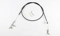 UNIVERSAL THROTTLE CABLE; FOR CHRYSLER 727; BLACK HOUSING; BILLET ENDS;