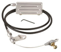 UNIVERSAL THROTTLE CABLE; FOR CHRYSLER 727; BLACK HOUSING; BILLET ENDS;