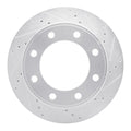 DFC 99-05 Ford F-250 2WD (Super Duty) Rear Right Drilled & Slotted Silver Brake Rotor