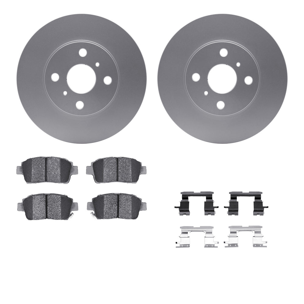 R1 04-06 ScIon xA Front Carbon Coated Brake Rotor Set w/Optimum OE Pads and Hardware