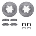 R1 Concepts E- Line Series Brake Rotor with Ceramic Brake Pads Hdw Fits Nissan Frontier