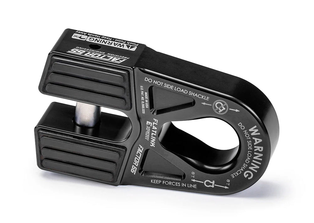 FLATLINK E EXPERT WINCH SHACKLE MOUNT BLACK