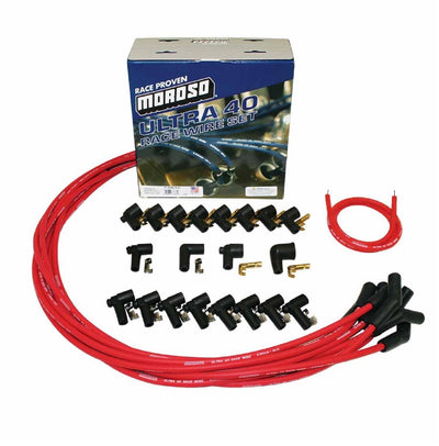 Moroso Universal Ignition Wire Set - Ultra 40 - Unsleeved - 135 Degree - Red