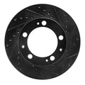 R1 87-89 Porsche 944 Except Turbo Front Right Drilled & Slotted Black Brake Rotor