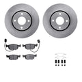 R1 Concepts E- Line Series Brake Rotor with Ceramic Brake Pads Hdw Fits Ford Contour