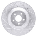 DFC 16-18 Ford Focus Front Left Drilled & Slotted Silver Brake Rotor