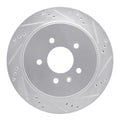 R1 Concepts Brake Rotor Drilled and Slotted Silver Fits Cadillac CTS