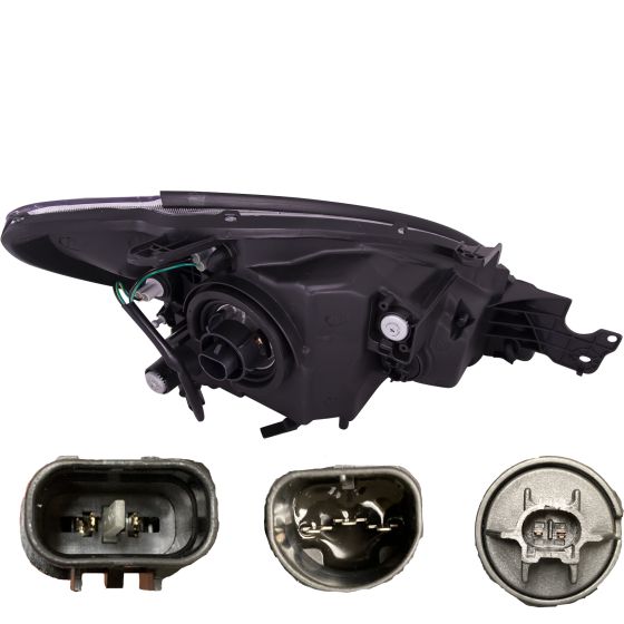 RH H/LMP ASSY COMP; EXCEPT EVOLUTION; 4DR WGN; W/O ABS; CHR LANCER 200407