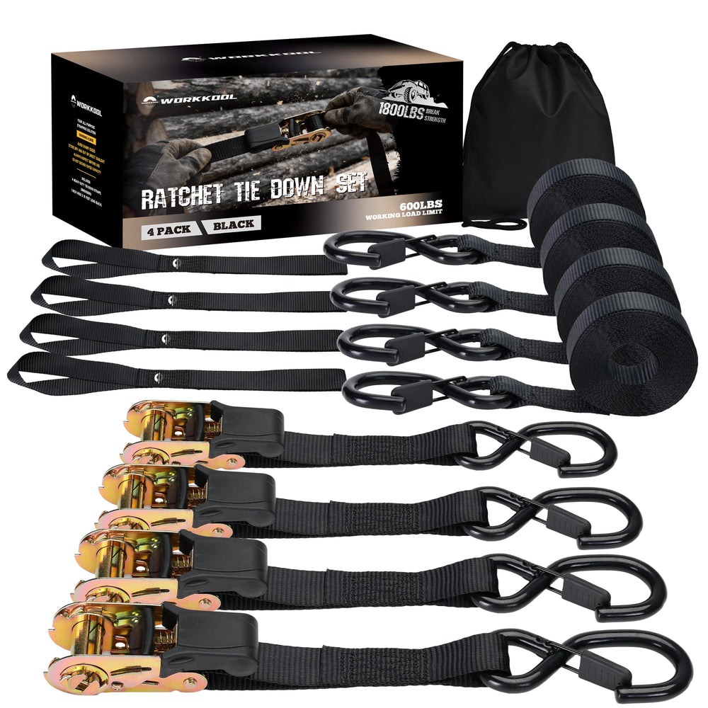 UTILITYVAN RACK Retractable Ratchet Straps (11/2 x 6 Mount Brackets Included for 40821)