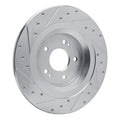 DFC 22-25 Hyundai Santa Fe Rear Right Drilled & Slotted Silver Brake Rotor