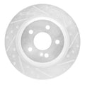 R1 00-06 Mercedes-Benz S430 Rear Right Drilled & Slotted Silver Brake Rotor