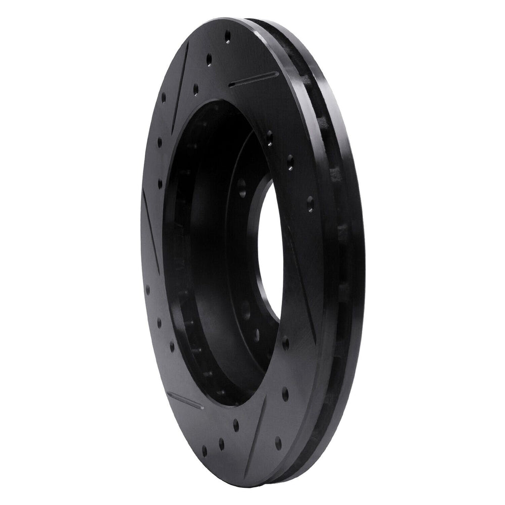 R1 95-02 Kia Sportage (USA/Canada) Front Right Drilled & Slotted Black Brake Rotor