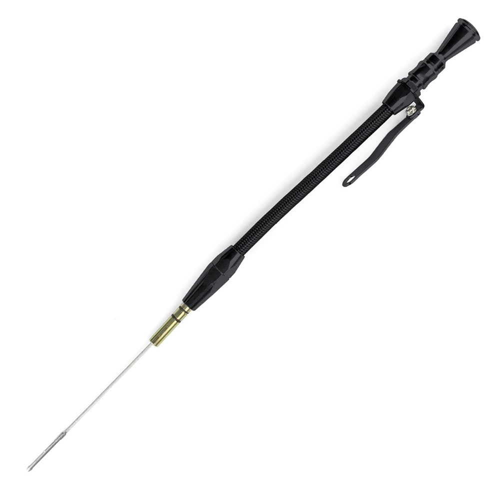 MIDNIGHT SERIES; FLEXIBLE ENGINE DIPSTICK; 8695 FORD 302; BLACK STAINLESS STEEL