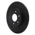 R1 06-09 Buick Terraza Rear Left Drilled & Slotted Black Brake Rotor