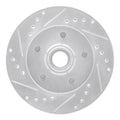 R1 67-74 Buick Apollo Front Left Drilled & Slotted Silver Brake Rotor