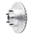 DFC 67-74 Buick SportWagon Front Left Drilled & Slotted Silver Brake Rotor