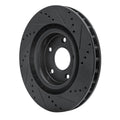 R1 05-13 Cadillac XLR Front Left Drilled & Slotted Black Brake Rotor